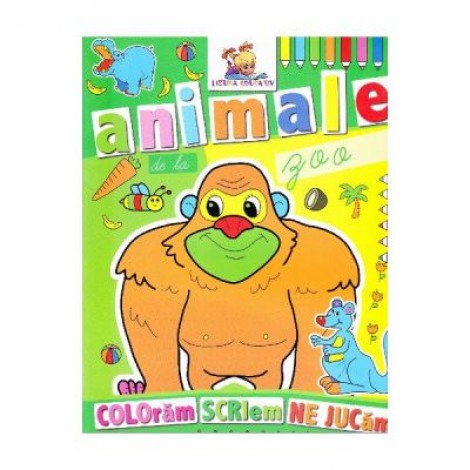 Animale de la Zoo. Coloram, scriem, ne jucam