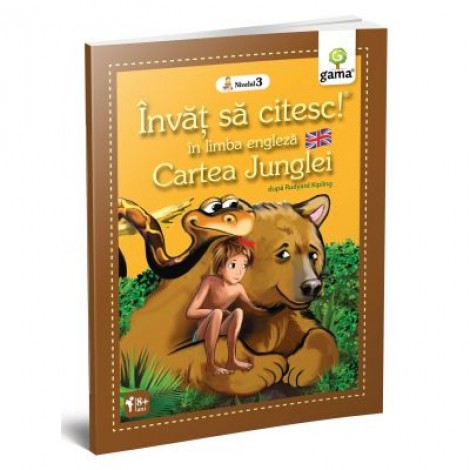 Invat sa citesc in limba engleza! Nivelul 3. Cartea Junglei - dupa Rudyard Kipling