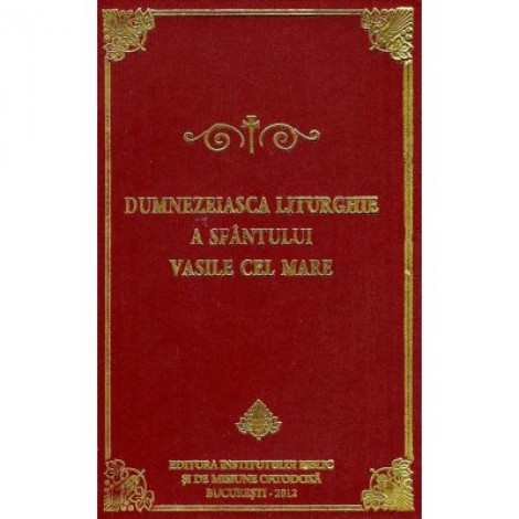 Liturghier mic. Dumnezeiasca Liturghie a Sfantului Vasile cel Mare, in piele