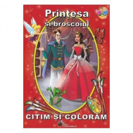 Printesa si broscoiul - Citim si coloram