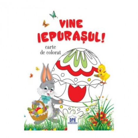 Vine iepurasul! Carte de colorat