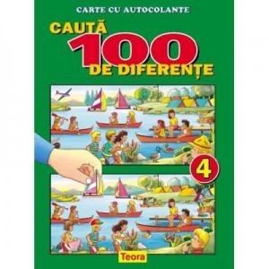 Cauta 100 de diferente 4, carte color cu autocolante (0097)
