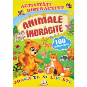 Activitati distractive. Animale indragite. 100 autocolante