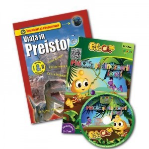 Viata in preistorie + CD Piticlic si dinozaurii isteti - Caroline Daniels