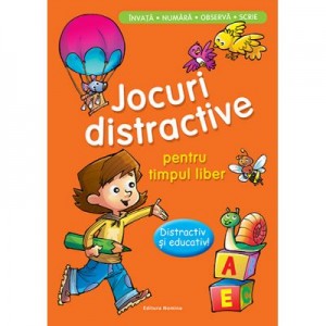 Jocuri distractive pentru timpul liber. Distractiv si educativ. Invata, numara, observa, scrie Portocaliu