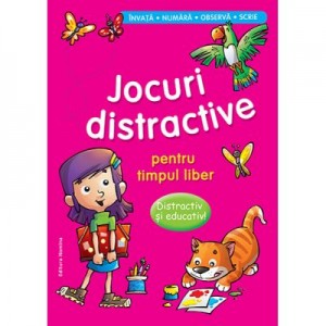 Jocuri distractive pentru timpul liber. Distractiv si educativ. Invata, numara, observa, scrie Roz