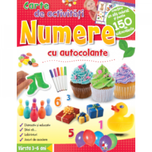 Numere. Carte de activitati cu autocolante