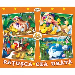 Puzzle Ratusca cea urata. 4 imagini