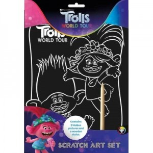 Trolls 2 Scratch Art Set - set imagini razuibile